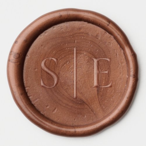 Elegant Simple Modern Monogram Wax Seal Sticker