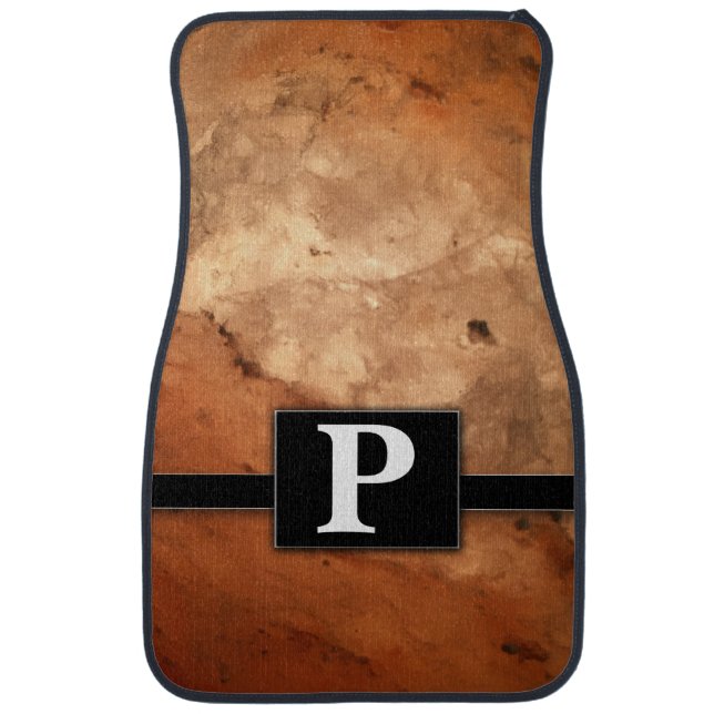 Elegant Simple Modern Monogrammed Classic Car Floor Mat (Front)