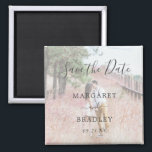 Elegant Simple Modern Photo Wedding Save the Date Magnet<br><div class="desc">Photo Save the Date Magnet featuring a simple design with "Save the Date" in an elegant script along your wedding details in a text overlay over your favorite picture.  A modern way to let your friends and family know to save the date for your wedding.</div>