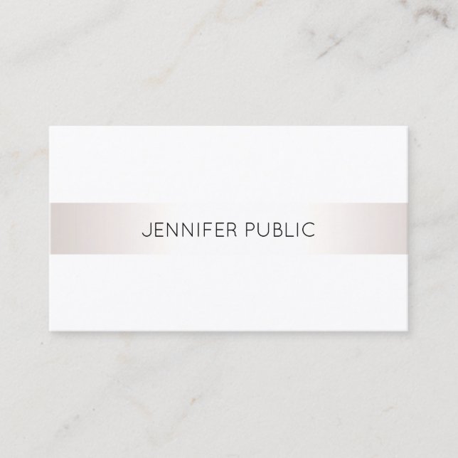 Elegant Simple Modern Professional Plain Luxury Business Card (Front)