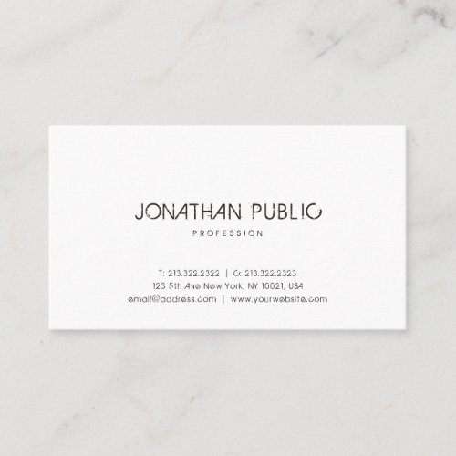 Elegant Simple Modern Professional Template Cool Business Card