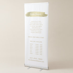 Elegant Simple Modern Salon Gold Business Retractable Banner