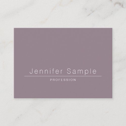 Elegant Simple Modern Salon Plain Professional Business Card