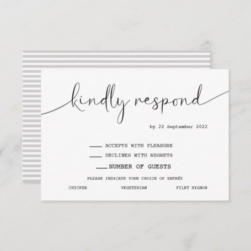 Elegant Simple Modern scripture Response Card RSVP