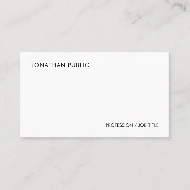 Elegant Simple Modern Template Personalized Business Card (Front)