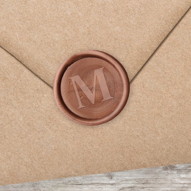 Elegant Simple Monogram Custom Wax Seal Stamp (Elegant and simple monogram wax seal. )