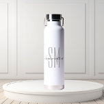 Elegant Simple Monogram Name Personalized  Water Bottle<br><div class="desc">This design may be personalized in the area provided by changing the photo and/or text. Or it can be customized by choosing the click to customize further option and delete or change the color of the background, add text, change the text color or style, or delete the text for an...</div>