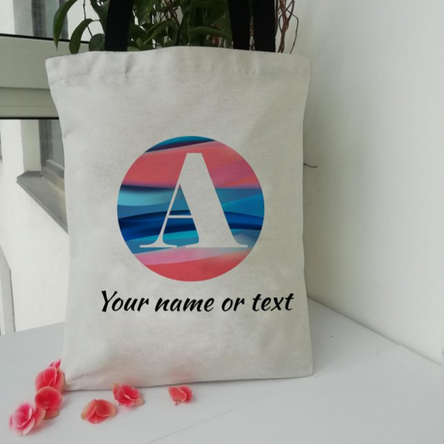Elegant simple monogram with letter A Tote (Creator Uploaded)