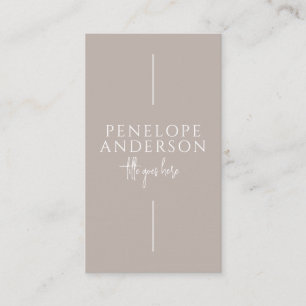 Elegant Simple Neutral Boho Chic Modern Unique Business Card