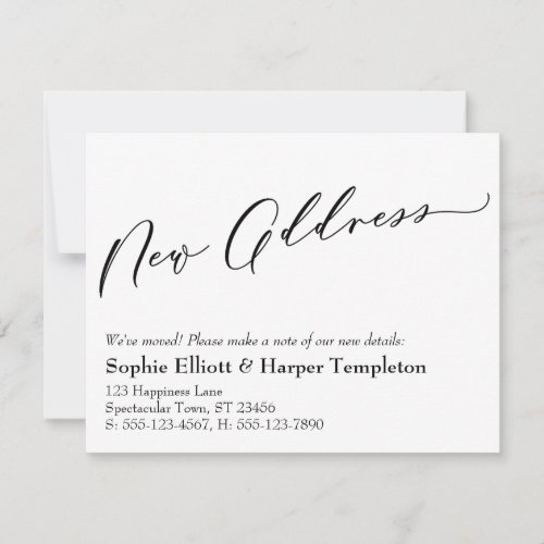 Elegant Simple New Address Announcement