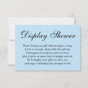Elegant, Simple No Wrap Baby Shower, Baby Blue
