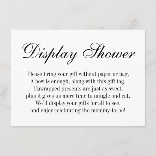 Elegant, Simple No Wrap Baby Shower Gift Card