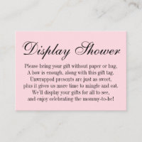 Elegant, Simple No Wrap Baby Shower Gift Card