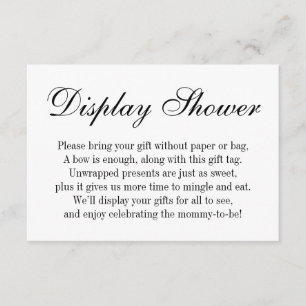 Elegant, Simple No Wrap Baby Shower Gift Card