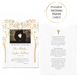 Elegant Simple Orthodox Wedding Prayer Card