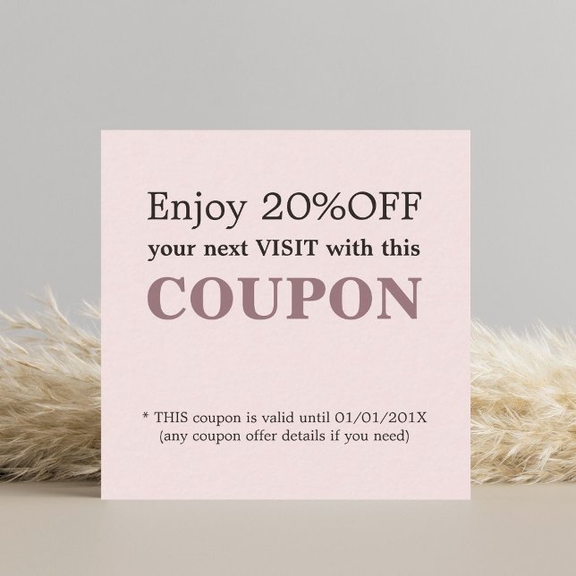 Elegant Simple Pastel Beauty Salon Discount Coupon (Creator Uploaded)
