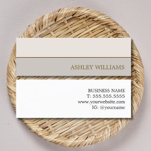 Elegant Simple Pastel Consultant  Mini Business Card