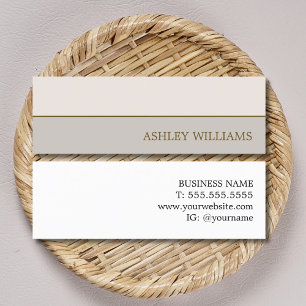 Elegant Simple Pastel Consultant Mini Business Card