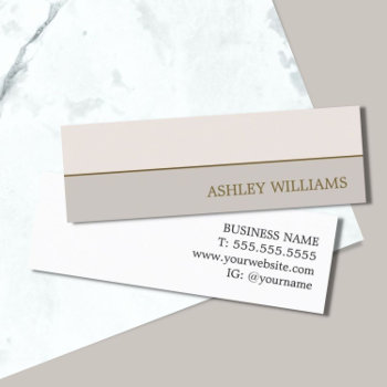 Elegant Simple Pastel Consultant  Mini Business Card by pro_business_card at Zazzle