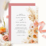 Elegant, Simple Peach, Blush, Cream, Coral Wedding Invitation