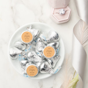 Elegant Simple Peach Monogram Wedding Hershey®'s Kisses®