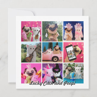Elegant Simple Personalized Photo Collage Postcard