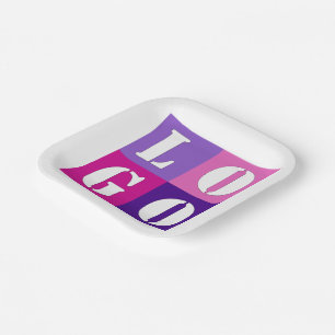 Elegant Simple Personalized Wedding Custom Idea  Paper Plates