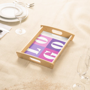 Elegant Simple Personalized Wedding Custom Idea Serving Tray