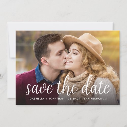 Elegant Simple Photo Wedding Save The Date