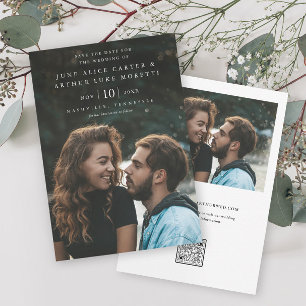 Elegant Simple Photo Wedding Save the Date Invitation