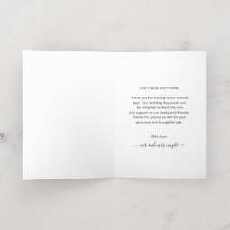 Elegant Simple Photo Wedding Thank You Gold Foil Greeting Card | Zazzle
