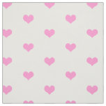 Elegant Simple Pink and White Hearts Pattern Fabric