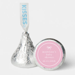 Elegant Simple Pink Girls Baby Shower Hershey®'s Kisses®