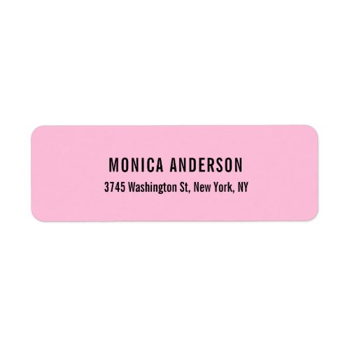 Elegant Simple Pink Unique Original Professional Label