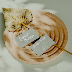 Elegant Simple Pistachio Neutral Boho Chic Modern  Business Card