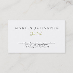 Elegant Simple Plain Artistic Business Card