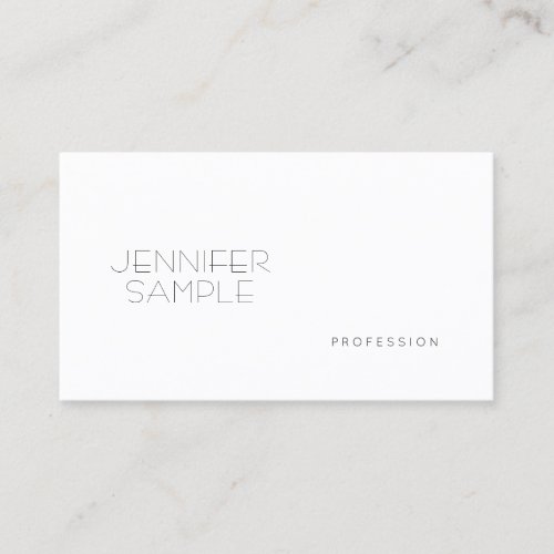 Elegant Simple Plain Fashionable Professional Business Card