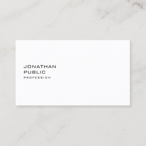 Elegant Simple Plain Professional Modern Minimal Business Card