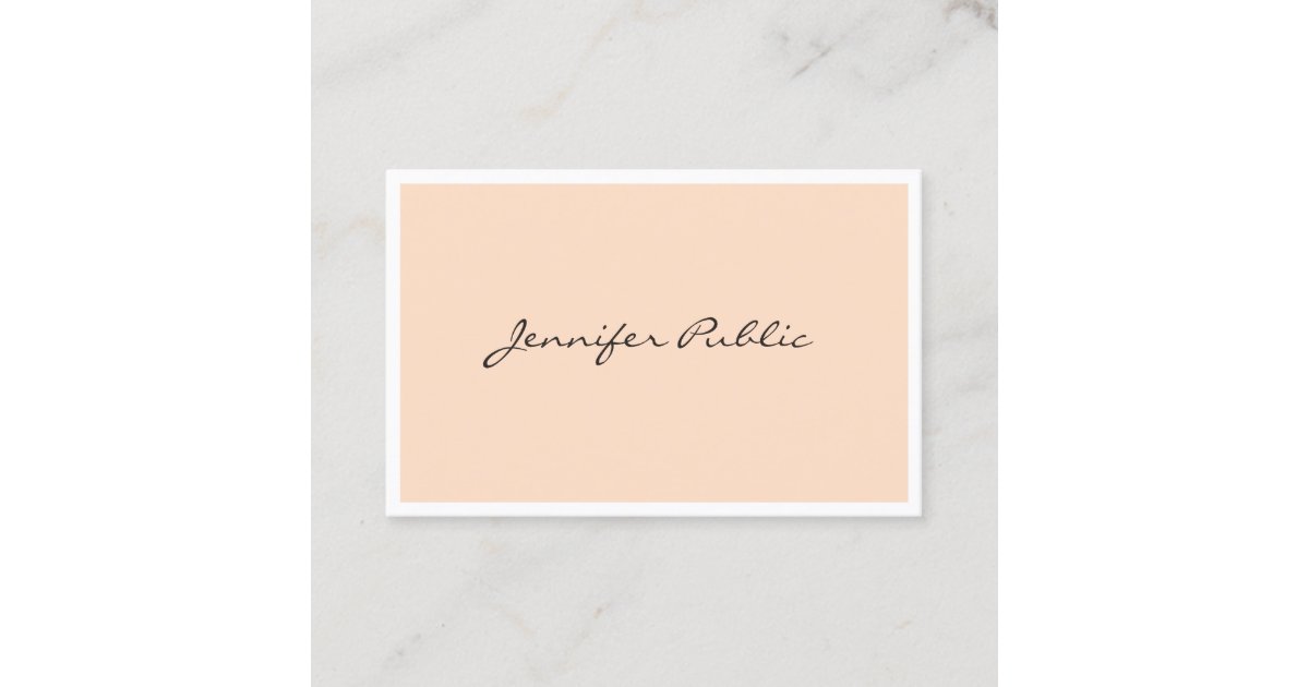 Elegant Simple Plain Professional Modern Trendy Business Card | Zazzle