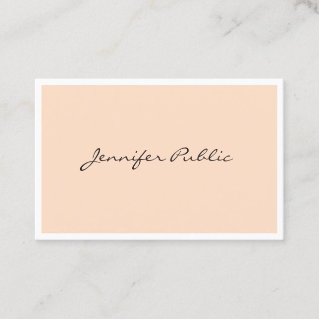 Elegant Simple Plain Professional Modern Trendy Business Card (Front)