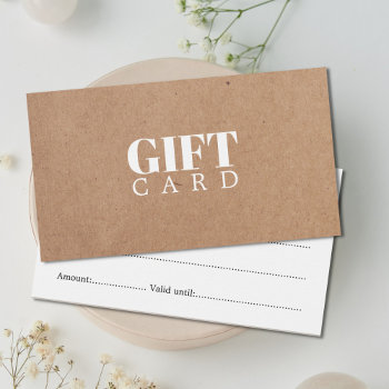Elegant Simple Printed Kraft Beauty by pro_business_card at Zazzle