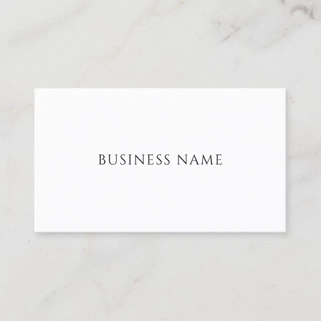 Elegant Simple Professional Modern Minimal Plain Business Card | Zazzle
