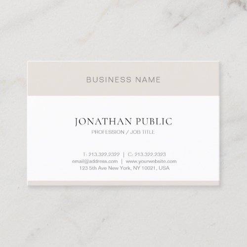 Elegant Simple Professional Modern Minimalist Business Card