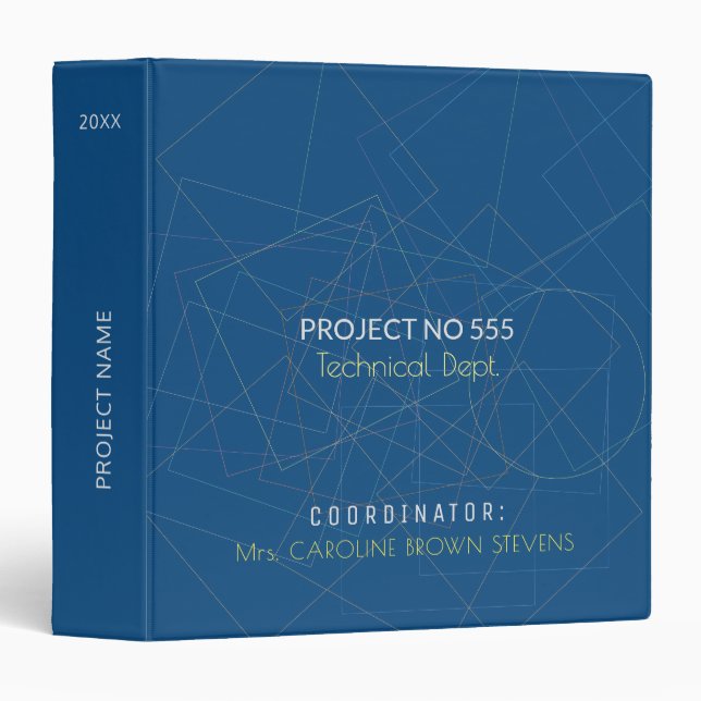 Elegant simple professional office organizer 3 ring binder (Front/Spine)