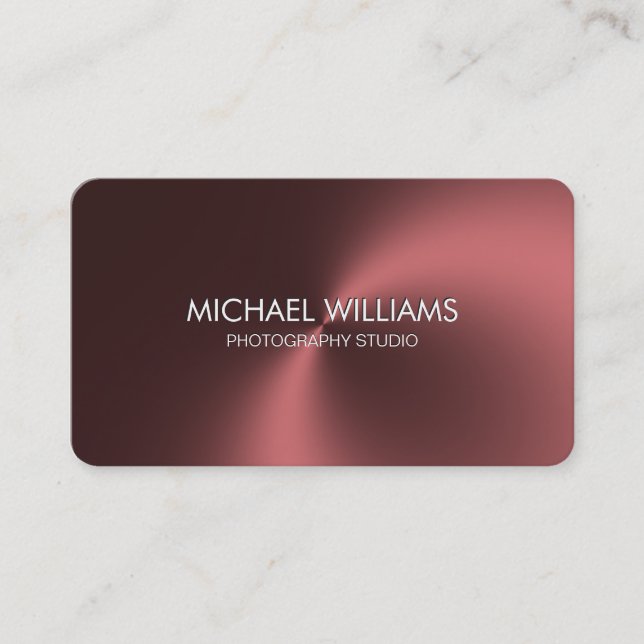Elegant simple professional profession metal business card (Front)