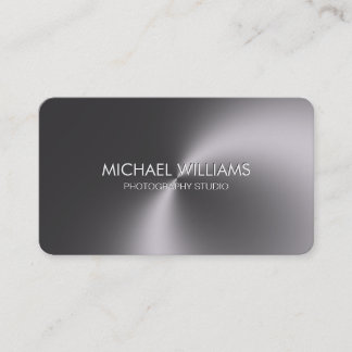 Elegant, simple professional profession metal shin business card