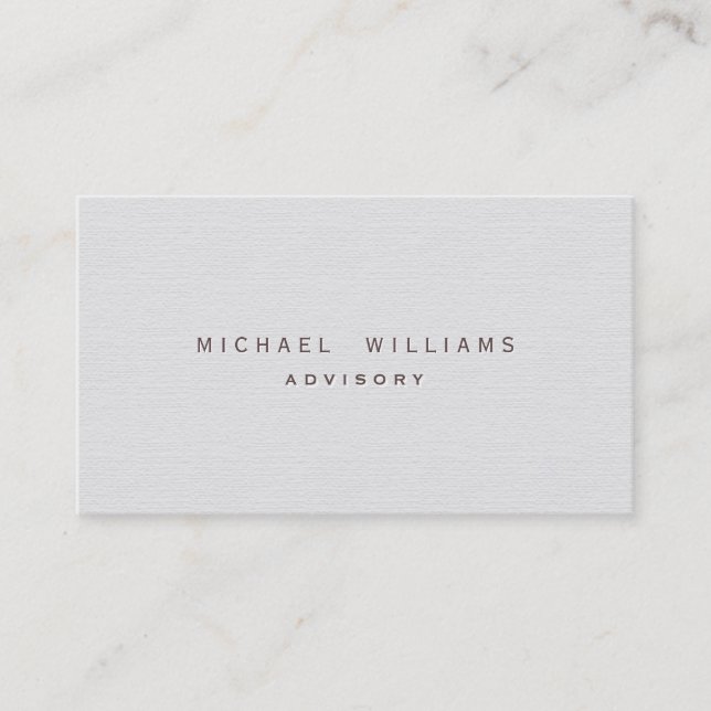 Elegant simple professional profession metal shine business card (Front)