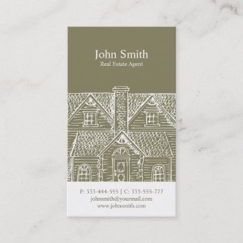 Elegant Simple Professional Real Estate Agent Business Card by superdazzle at Zazzle