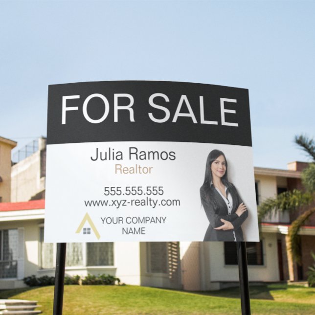 Elegant Simple Real Estate For Sale Lawn Sign (custom real estate for sale yard sign)
