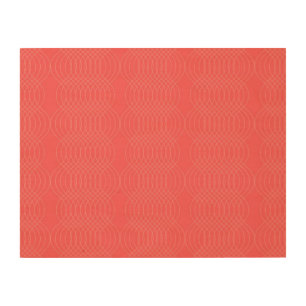 Elegant, simple, red, modern wavy lines wood wall art